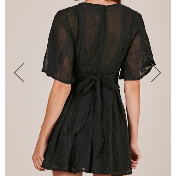 Showpo Floral Embroidered Fit & Flare Dress - Picture 2 of 5